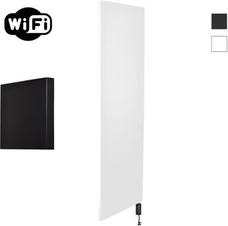 Radiator Sanicare Denso Met WiFi 180 x 40 cm Mat Wit Met Thermostaat Zwart Rechtsonder