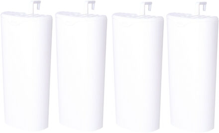 Radiatorbak luchtbevochtiger - 6x - waterverdamper - wit - kunststof - 22 x 9 cm