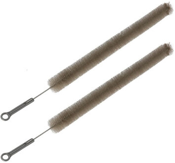 Radiatorborstel - 3x - flexibel - kunststof - grijs - 72 cm - schoonmaakborstel