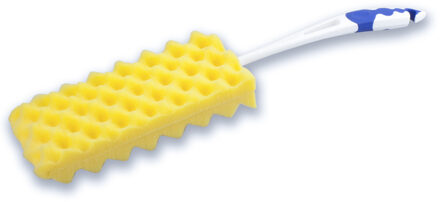 Radiatorborstel - schuimspons - geel - 46 cm - verwarming schoonmaken