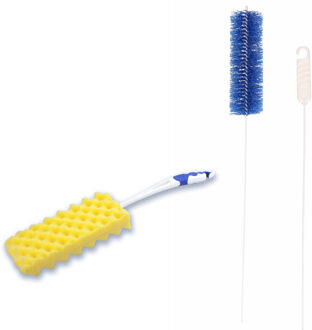 Radiatorborstel set - 2-delig - flexibel - 90 cm - schuimspons - 46 cm