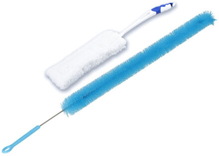 Radiatorborstel set - 2-delig - flexibel - microvezel - 72 cm - duster