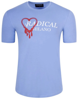 Radical Hart Kunstwerk Blauw T-Shirt Radical , Blue , Heren - L,M,S,Xs
