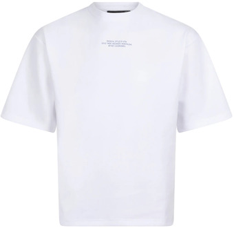 Radical Wit T-shirt met Italiaanse print Radical , White , Heren - 2Xl,Xl,M,Xs