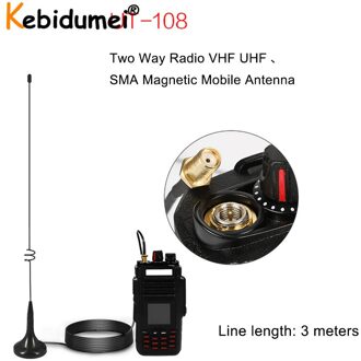 Radio Auto Antenne UT-108UV Gain Antenne SMA-F Uhf Vhf Magnetische Stand Voor Walkie Talkie UV-5R BF-888S UV-5RE UV-82