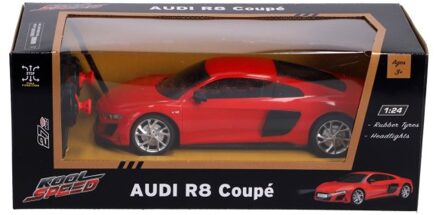 Radiografisch Bestuurbare Auto Audi 1:24 R8 Coupe Rood