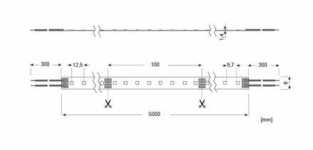 Radium Essence 1000 LED strip, 5 m, 40W, 2.700K wit