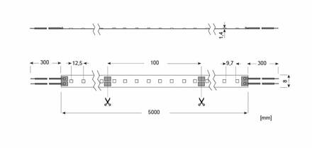 Radium Essence 500 LED strip, 5 m, 18W, 2.700K wit