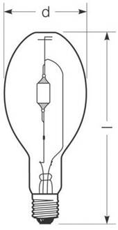 Radium Halogeen gasontladingslamp E40 1000W HRI-E NSC/C helder
