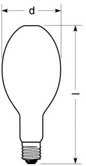 Radium Halogeen gasontladingslamp E40 1000W HRI-E NSC/F, opaal