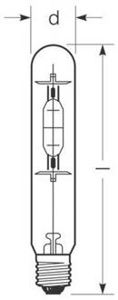 Radium Halogeen gasontladingslamp E40 270W HRI-T B helder