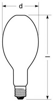 Radium Halogeen gasontladingslamp E40 430 W HRI-E NSC/S/F Ra92