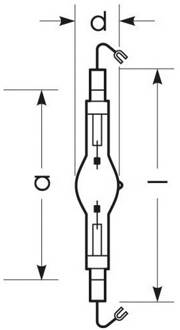 Radium Halogeen gasontladingslamp K12s 1000W HRI-TS D/S/PRO