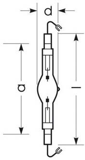 Radium Halogeen gasontladingslamp K12s 1000W HRI-TS NDL/S
