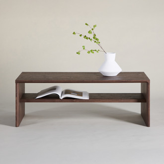Rae houten salontafel donkerbruin - 100 x 38 cm