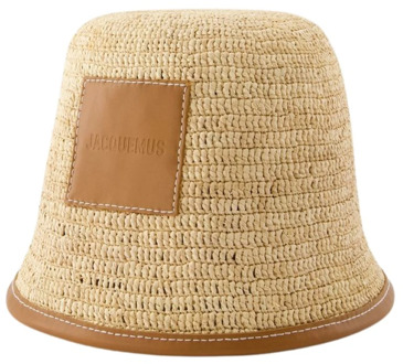 Raffia Bucket Hat - Lichtbruin Jacquemus , Beige , Heren - 56 Cm,60 CM