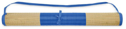Rafia stro strandmat Blauw - One size