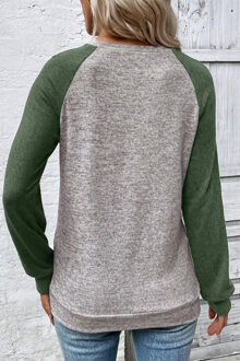 Raglan Lange Mouw Top Grijs
