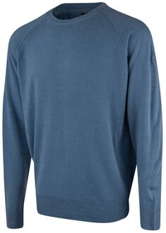 Raglan Long Sleeve Airforce Blue Crew Neck Golf Sweater IGKNT2126 AIR Blauw