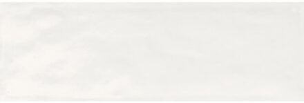 Ragno Brick glossy Wandtegel 10x30cm 7.5mm witte scherf White 1030885 White Glans (Wit)