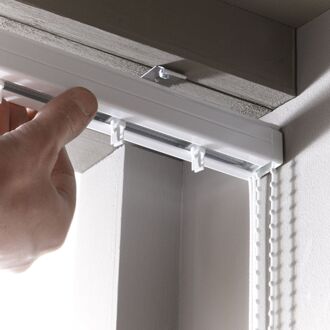 Rail Verticale Lamellen 89mm - Centrale Opening - Wit - 240cm