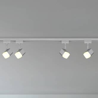 Railsetset DUOline Roubaix, titanium, 2 m, 6-lamps LED 2-fasen titaan