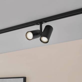 railspot Linaro, GU10, 2-lamps, zwart, afdekking