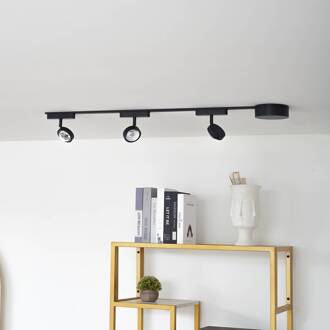 Railsystem 48V Lumaro, spots, 3-lamps, zwart, Ø 7,3cm