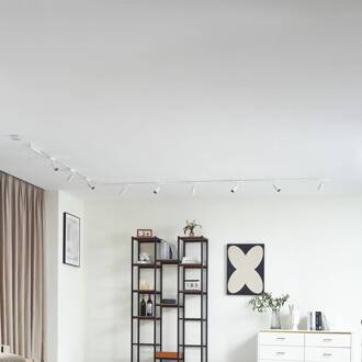 Railsystem 48V Lumaro, spots, 9-lamps, wit, Ø4cm, 25cm, dimbaar