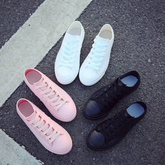 Rain Boots For Women White Sneakers Shoes Waterproof 2019 Spring Summer Female Casual Shoes Rubber Rain Boots Size 40
