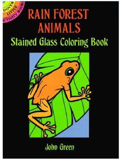 Rain Forest Animals Stained Glass Colouring Book