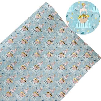 Rainbow 30X138Cm Roll Gele Zonnebloem Pu Afdrukken Faux Leather Voor Bows Maken, Diy Oorbellen, ambachtelijke Projecten 2