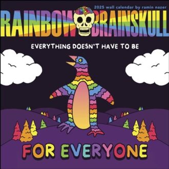 Rainbow Brainskull 2025 Wall Calendar - Nazer, Ramin
