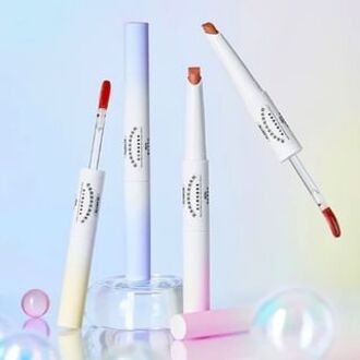 Rainbow Bubble Double-Ended Lip Liner n Lip Gloss Pencil - 4 Colors #R03 Nutty Cocoa