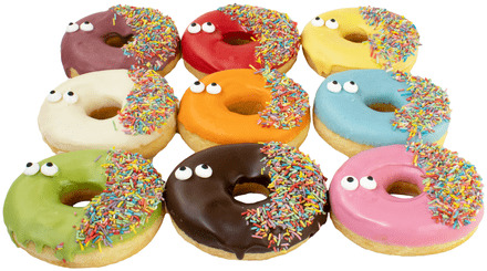Rainbow donuts