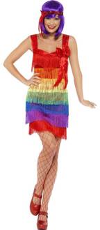 Rainbow flapper 20's kostuum Multikleur - Print