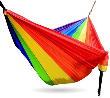 Rainbow Hammock Nylon Parachute Fabric 2 Person Hammock