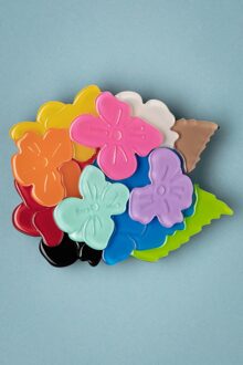 Rainbow Heartfelt Hydrangea broche Multicolour