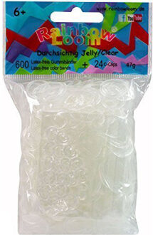 Rainbow Loom Bands 600 stuks: jelly transparant (20624)