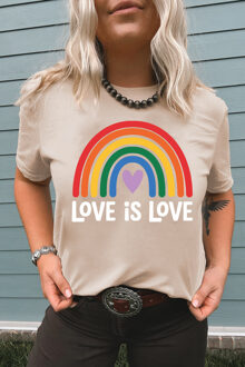 Rainbow Love T-shirt Ivoor