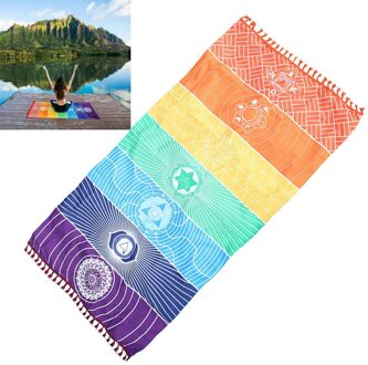 Rainbow Strand Mat Mandala Deken India Mandala Deken Muur Opknoping Wandtapijten Streep Handdoek Yoga Kussens Grote Size Dekens