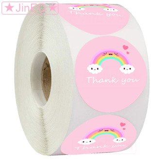 Rainbow Thank You Stickers for Your Order 500pcs 1 inchRound Business Sticker for Mail Supplies Envelope Gift Bag Sealing Labels