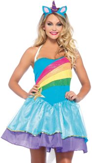 Rainbow Unicorn Kostuum Dames Multikleur - Print