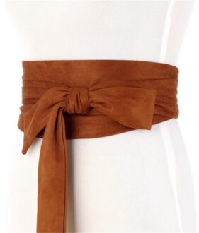 Rainie Sean Suede Riemen Cumberbanden Vlinderdas Brede Riemen Voor Vrouwen Corset Camel Herfst Winter Taille Riem Vrouw Tailleband