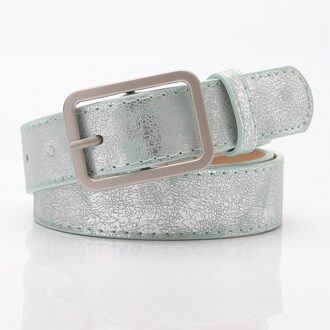 Rainie Sean Vrouwen Riem Vierkante Pin Gesp Roze Dames Riem Voor Jeans Pu Leer Lente Zomer Vrouwelijke Riem Voor broek licht groen