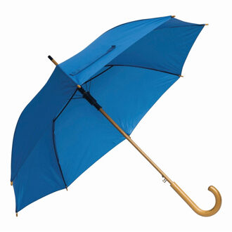 Rainmaster paraplu met houten handvat - blauw scherm - Dia 103 cm