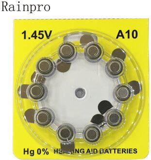 Rainpro 20 stks/partij A10 10 PR70 Zinc Air batterij voor inner-ear type Gehoorapparaat.