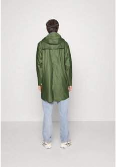 Rains 12020 long jacket evergreen Groen - M
