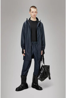 Rains 12080 long storm breaker w3 navy Blauw - XL