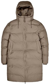 Rains 15070 long puffer jacket taupe Beige